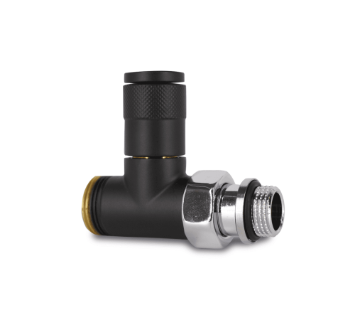 Вентиль прямой SR Rubinetterie Tondera 1/2x3/4E ручной черный 0625-1500VCES