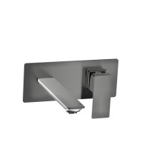 Смеситель для раковины Aquanet Savona настенный на 2 отверстия металл AQM6815GM