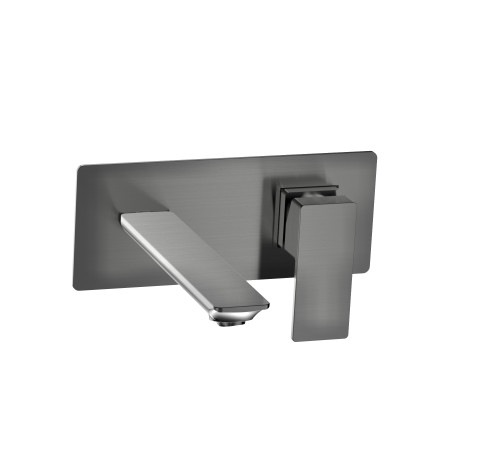 Смеситель для раковины Aquanet Savona настенный на 2 отверстия металл AQM6815GM