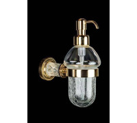 Дозатор для жидкого мыла подвесной Boheme Murano Cristal золото 10912-CRST-G