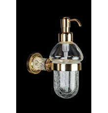 Дозатор для жидкого мыла подвесной Boheme Murano Cristal золото 10912-CRST-G