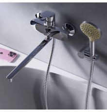 Смеситель для ванны и душа AM.PM Like с длинным изливом и душевым набором F8095000