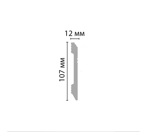 Плинтус напольный DECOMASTER D105-115 ДМ 107х12х2400 мм D105-115 ДМ