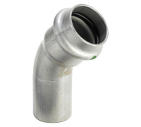 Угольник 45° Viega Sanpress Inox нержавеющая сталь 42 мм 435431