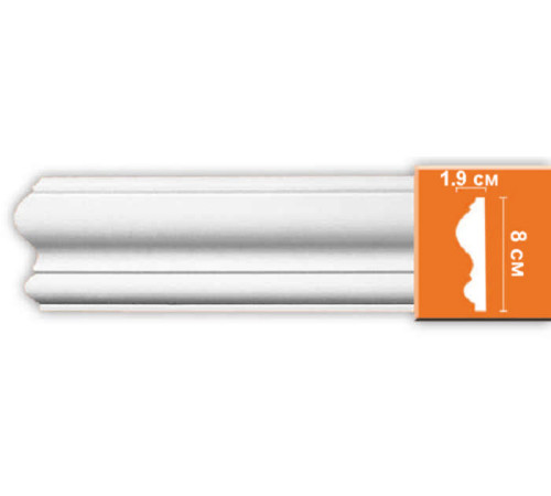 Молдинг гладкий DECOMASTER 80х19х2400 мм 97617