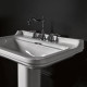 Раковина Kerasan Waldorf 80х55 см 1 отверстие с пьедесталом керамическая белый/хром 4141K1bi/cr*1/417001