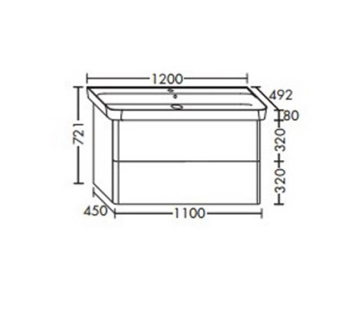 Комплект мебели с раковиной Burgbad Iveo 120 см белый глянец SFEN120F2833G0161C0001
