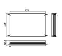 Монтажная рама для зеркального шкафа встраиваемая emco Asis prestige 1015х147х665 мм 9897 000 21