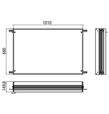 Монтажная рама для зеркального шкафа встраиваемая emco Asis prestige 1015х147х665 мм 9897 000 21