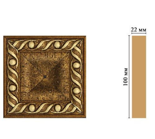 Вставка декоративная DECOMASTER D207 100x100x22 мм D207-43