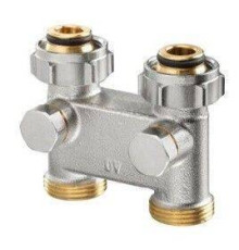 Узел радиаторный прямой перепускной Oventrop 3/4 x 3/4 EK никелированный 1016362