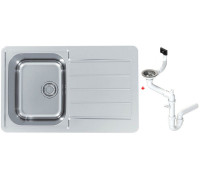 Мойка кухонная Alveus Line Max 80 790х500х190 мм с сифоном 1136608