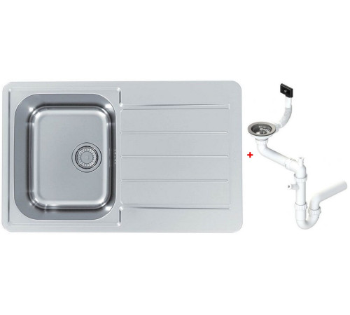 Мойка кухонная Alveus Line Max 80 790х500х190 мм с сифоном 1136608