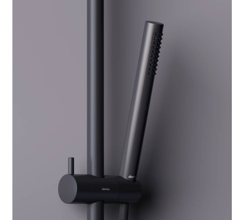 Душевая система Damixa Scandinavian Pure со смесителем-полкой черный матовый 936780300