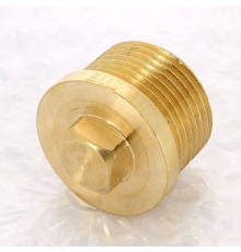 Заглушка бронзовая Viega 1 с квадратом и бортиком наружная резьба 320294