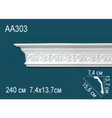 Карниз потолочный Perfect AA303 полиуретановый с рисунком AA303
