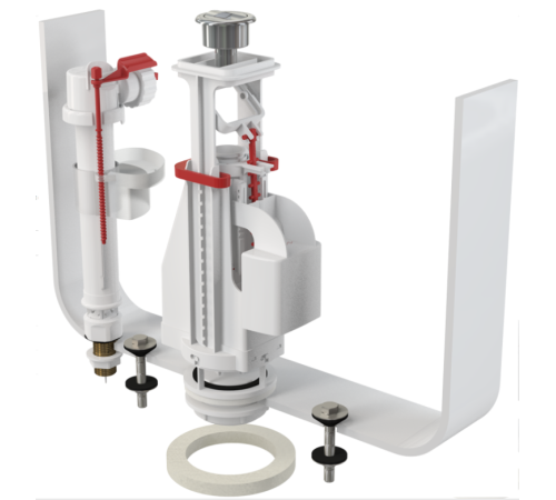 Выпускной комплект Alca plast с двойной кнопкой и впускным механизмом A18 1/2 CHROM SA08ASK 1/2 CHROM