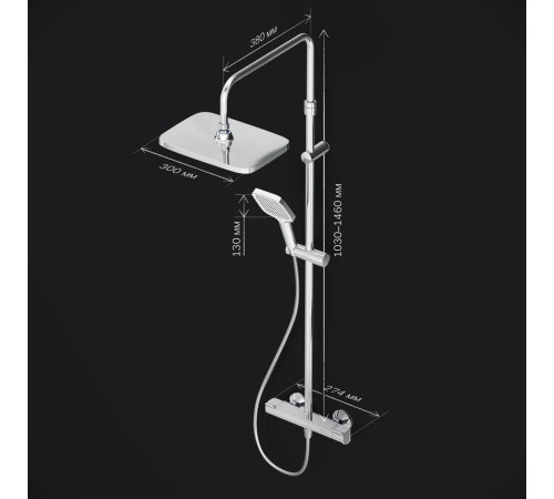 Душевая система с термостатом AM.PM Func F078F400