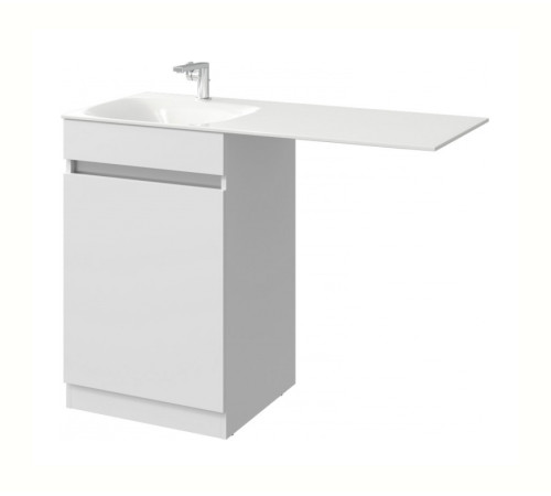 Тумба под умывальник AQUATON Forma с корзиной слева белый FOR0105KL