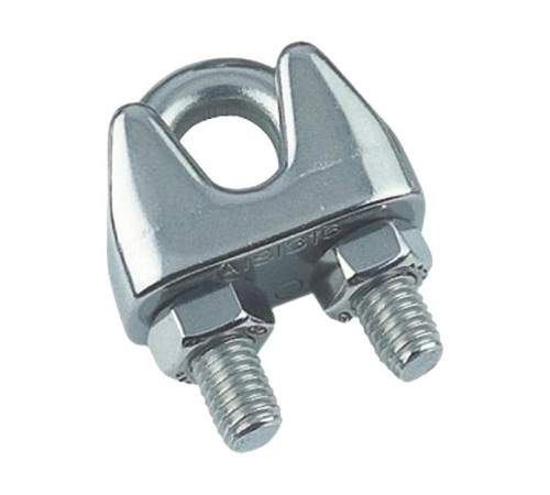 Зажим для троса канатный Комтех DIN 741 5 мм нержавеющая сталь A4 82485ММ