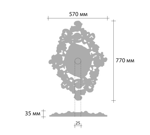 Розетка потолочная DECOMASTER DR-18 770x570 мм DR-18