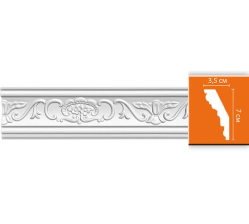 Плинтус потолочный DECOMASTER DT-9 с рисунком 70х35х2400 мм DT-9