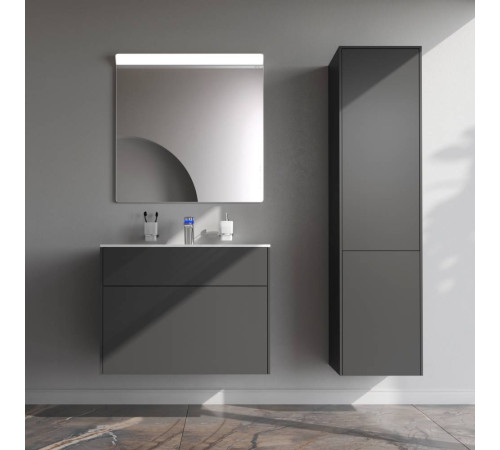 Тумба под раковину подвесная AM.PM Inspire V2.0 80 см 3 ящика графит матовый M50AFHX0803GM