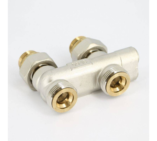 Узел радиаторный прямой перекрестный Uni-Fitt 3/4 x 3/4 EK с вентилями и ниппелями 196N3011