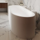 Ванна угловая левая Salini Perla CL 180x90 см S-Stone белый матовый 1049202M