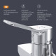 Смеситель для ванны и душа AM.PM X-Joy излив 300 мм с душевым набором F85A95000