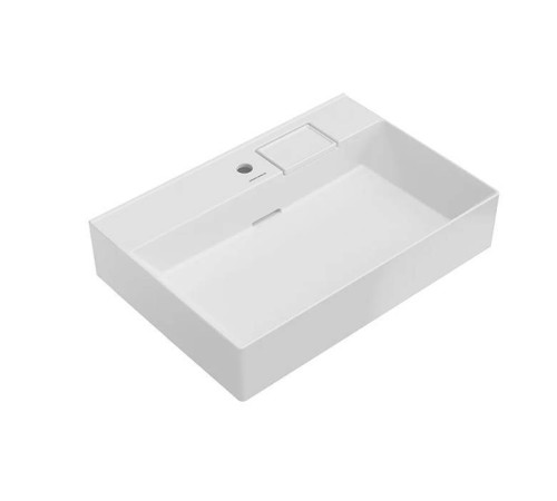 Раковина подвесная Kerama Marazzi Logica 70х48 см 1 отверстие белый глянец LO.wb.70.1