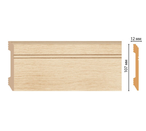 Плинтус напольный DECOMASTER D105-71 ДМ 107х12х2400 мм D105-71 ДМ