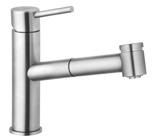 Смеситель для кухни Kludi Steel с выдвижным изливом 44851F860