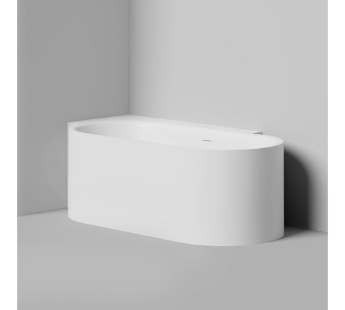 Ванна угловая левая Salini Perla CL 180x90 см S-Stone белый матовый 1049202M
