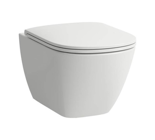 Унитаз подвесной Laufen Lua 52х36 см безободковый белый глянцевый 8.2008.0.000.000.1