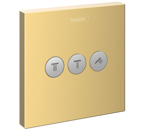 Вентиль Hansgrohe ShowerSelect для 3 потребителей скрытый монтаж полированное золото 15764990