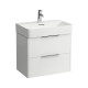 Тумба с раковиной Laufen Val 63.5х39х53 см 2 ящика подвесная белая матовая 8.1028.4.000.104.1/4.0231.2.110.260.1
