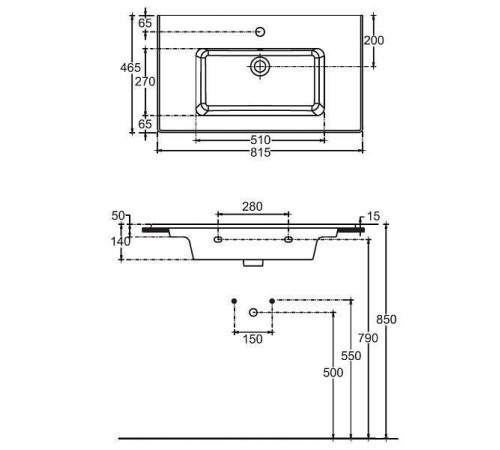 Раковина накладная Allen Brau Fantasy 82 см белый 4.11025.20