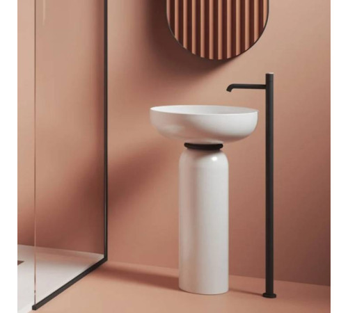 Раковина на пьедестале Artceram Jolie 50 см белый глянцевый/черный JOL001 01 00