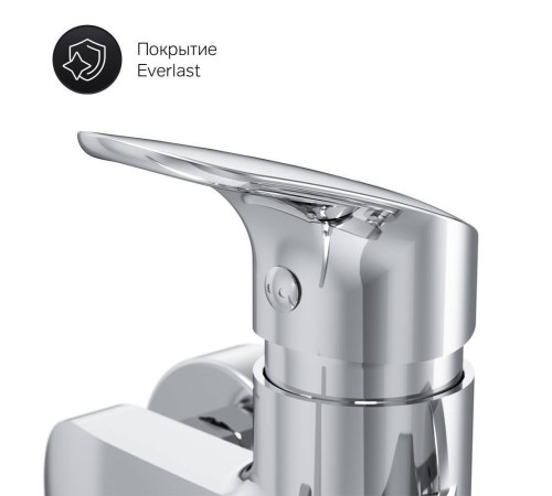 Смеситель для ванны и душа AM.PM Like с длинным изливом и душевым набором F8095000