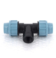 Тройник обжимной с внутренней резьбой Unidelta 20х1/2 для ПНД 1007020002