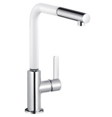 Смеситель для кухни Kludi L-INE S выдвижной Г-излив 265 мм белый матовый 408519375