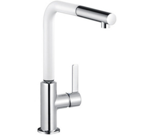 Смеситель для кухни Kludi L-INE S выдвижной Г-излив 265 мм белый матовый 408519375