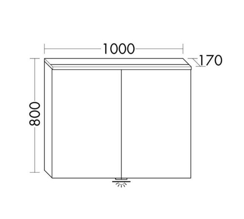 Зеркальный шкаф Burgbad Eqio 100х80х17 см LED капучино SPGT100F3437