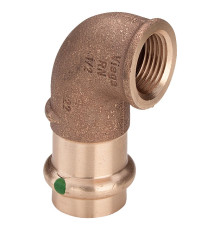 Угольник 90° Viega Sanpress бронза 18 мм х 3/4 ВР 298227