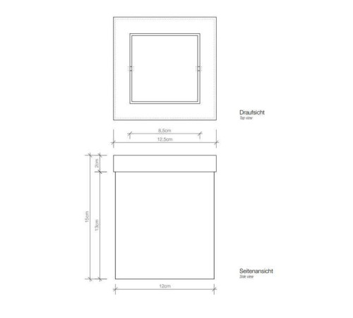 Корзина для бумаги Decor Walther DW 1130 12x12x15 см с крышкой черный матовый 0611160