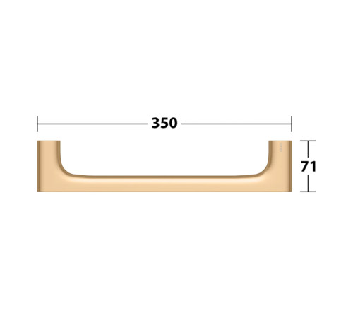 Поручень Keuco Edition 400 35 см подвесной brushed brass 11507250000