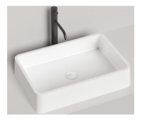 Раковина накладная Salini Gloria 59.5х39.5х12.5 см S-Stone белый матовый 1102207M