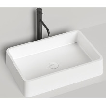 Раковина накладная Salini Gloria 59.5х39.5х12.5 см S-Stone белый матовый 1102207M