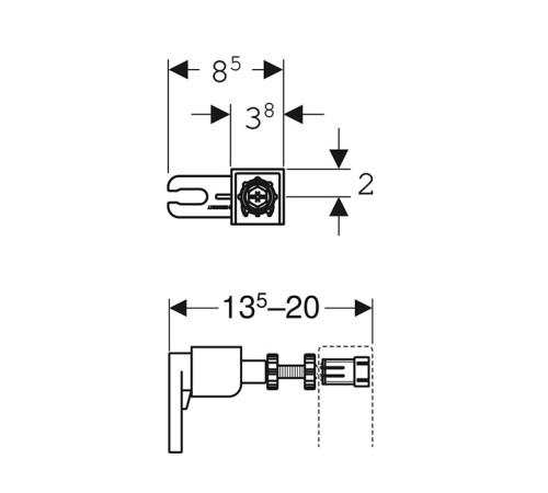 Комплект крепления к стене Geberit Duofix для отдельного монтажа 2 шт. 111.815.00.1